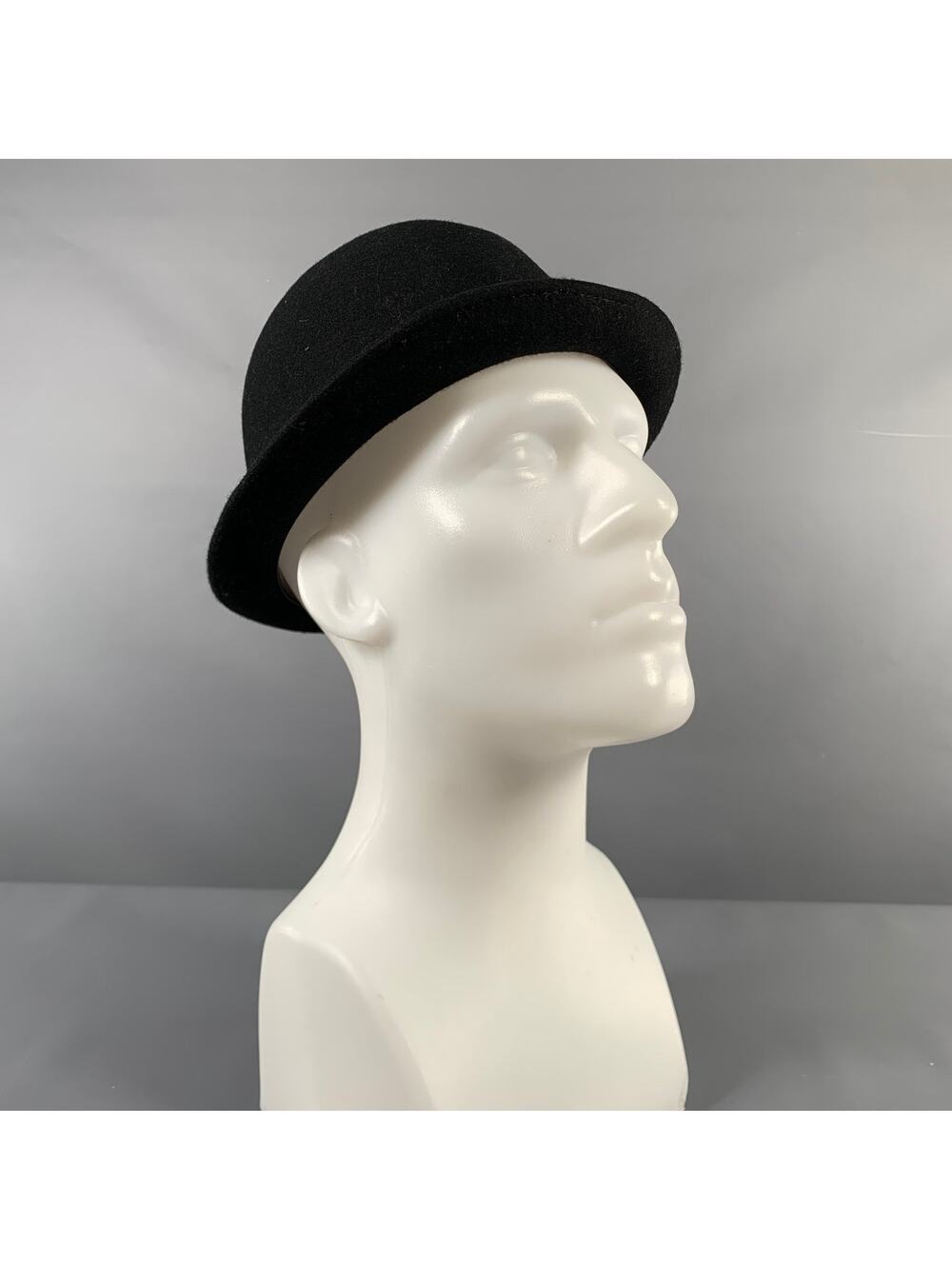 PAUL SMITH Size 7.5 Black Grey Wool Felt Hats